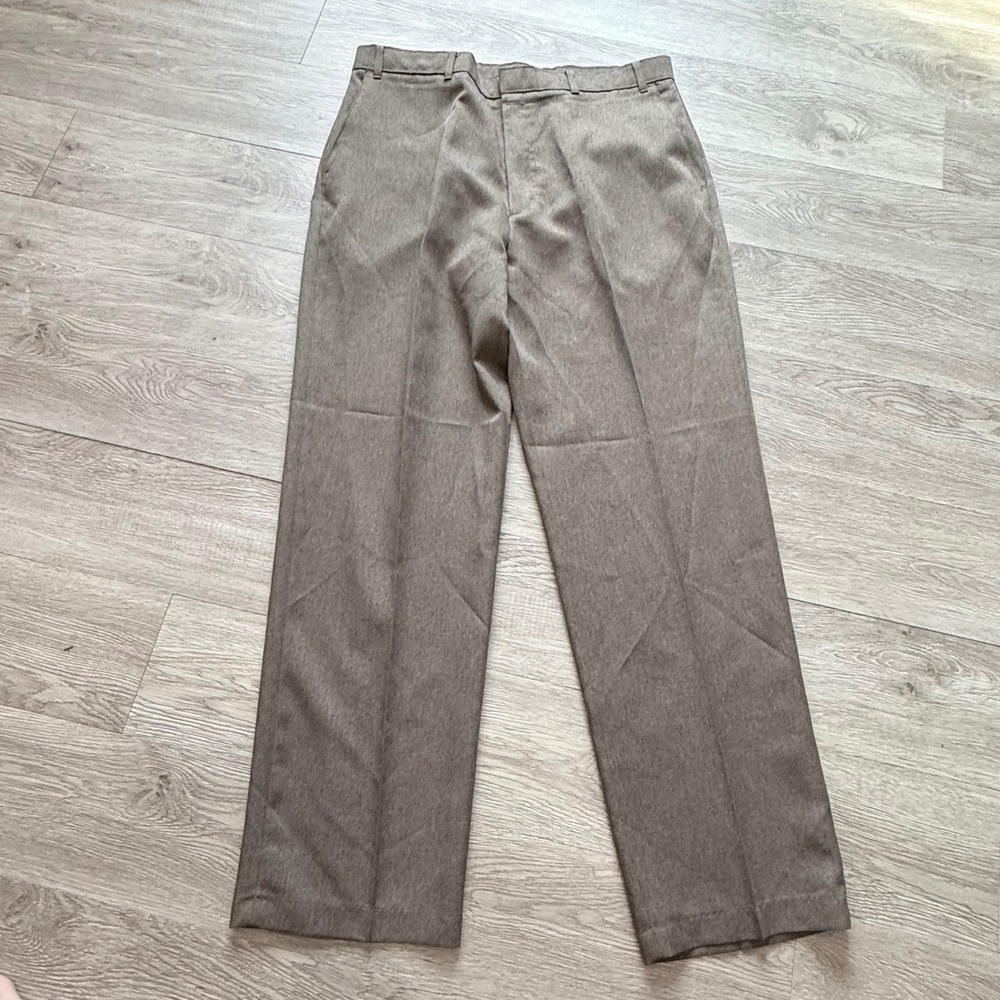 Levi Strauss & Co Action Slacks Mens 38x32 Brown Dacron Polyester Dress Pants